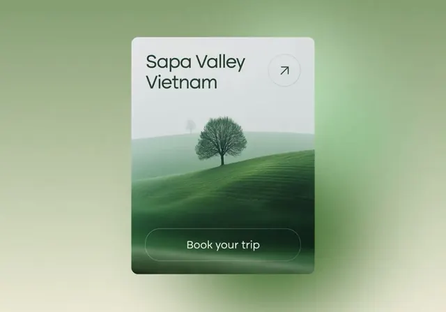 Sapa Valley Vietnam travel card, minimal, organic, light