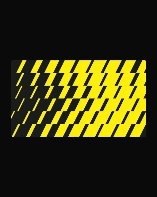 Yellow diagonal-stripe hazard pattern, abstract, geometric, dark