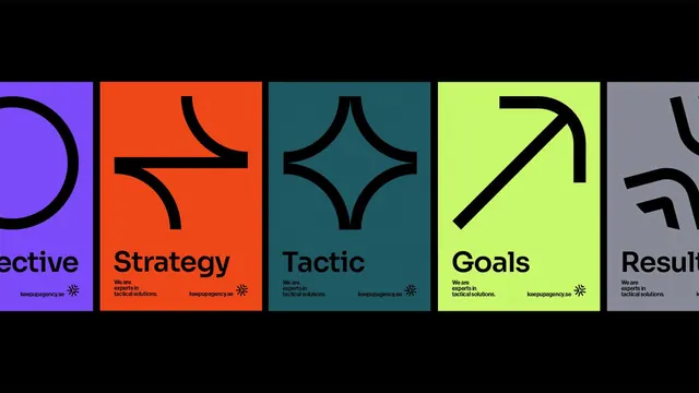 Strategic service-category card system, minimal, geometric, cool