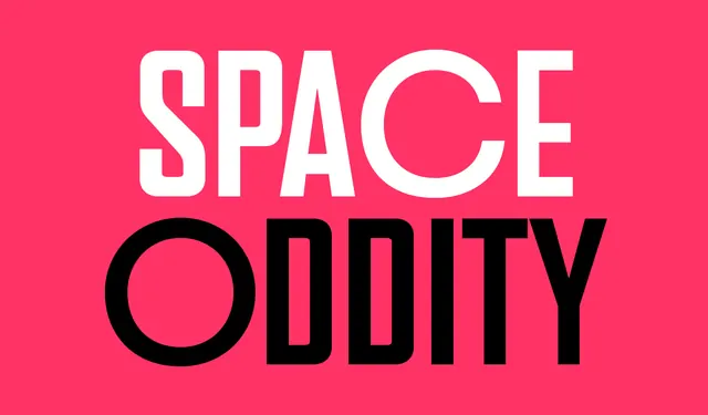 Bold contrasting typography on magenta, bold, gradient-heavy, vibrant