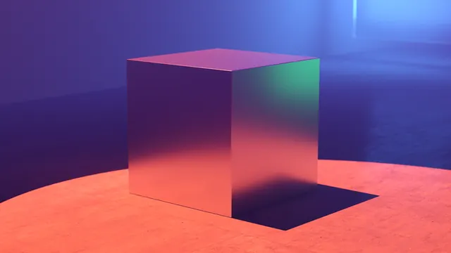 3D gradient icon cube render, 3d-render, gradient-heavy, vibrant