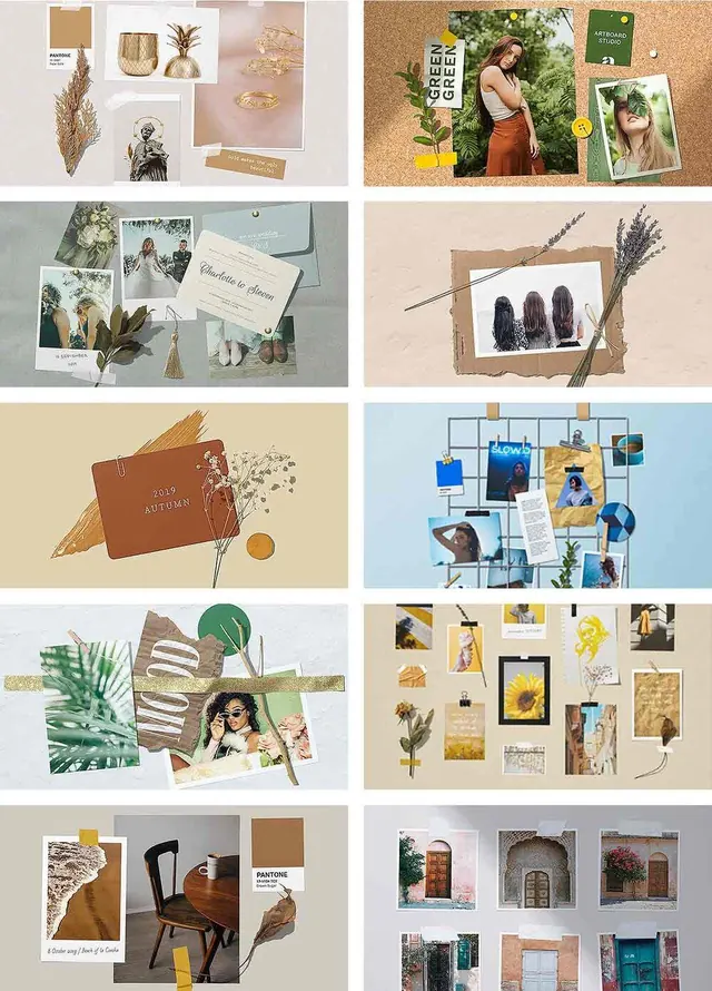 Mood Board Generator, editorial, organic, muted