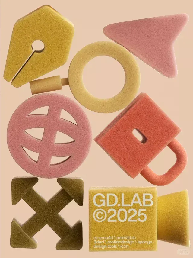 Playful geometric abstract graphic, playful, geometric, pastel