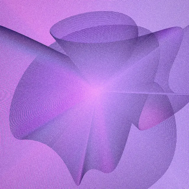 Flowing purple wave pattern with line textures, abstract, geometric, vibrant