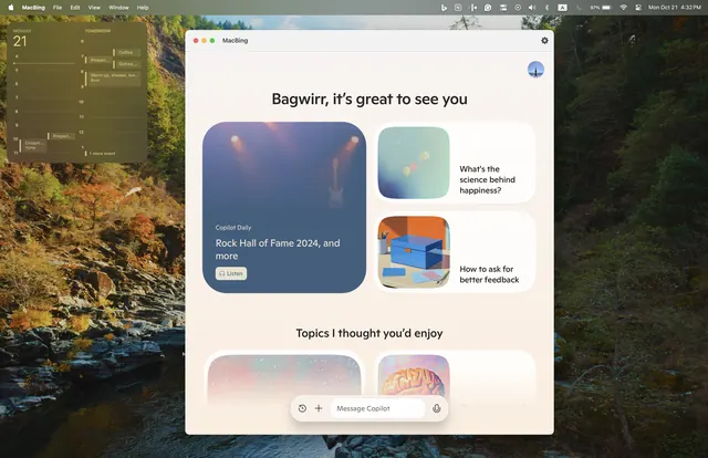 Personalized content recommendation card module, minimal, gradient-heavy, light