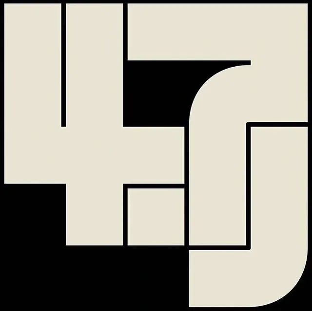 Abstract geometric composition with rectangles and curved form, abstract, geometric, high-contrast