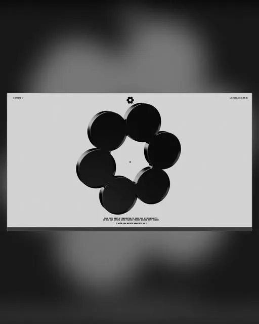 Monochrome geometric circles graphic, minimal, geometric, monochrome