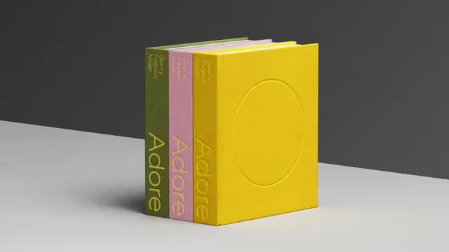 Colorful book spines 3D mockup, geometric, 3d-render, vibrant