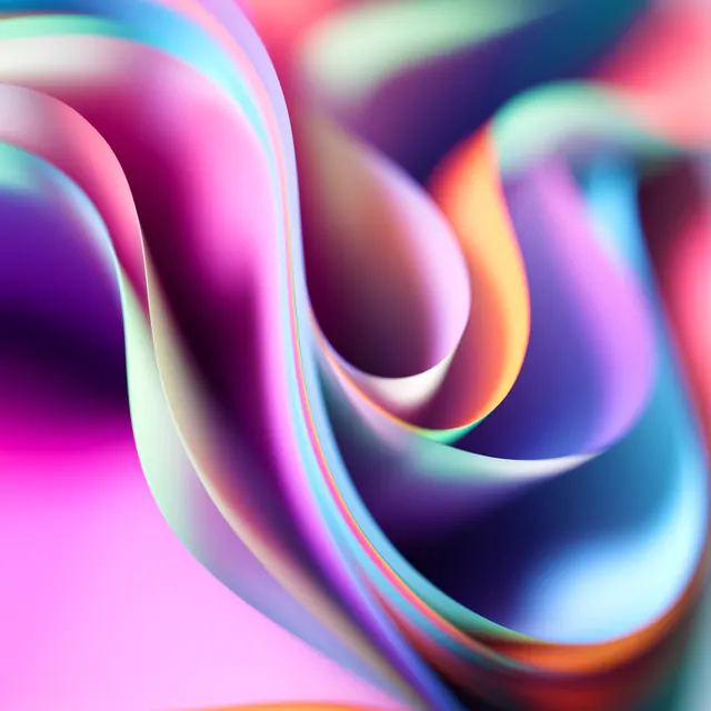 Colorful curves 3D render, 3d-render, abstract, vibrant