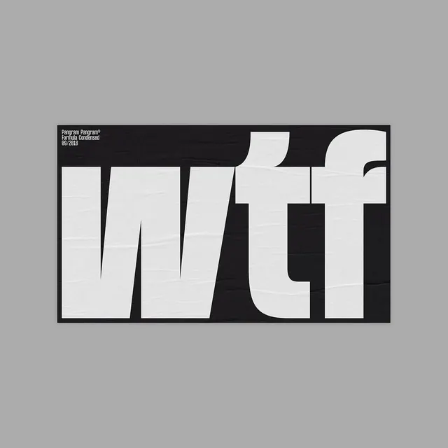 WTF geometric type exploration, geometric, line-art, monochrome
