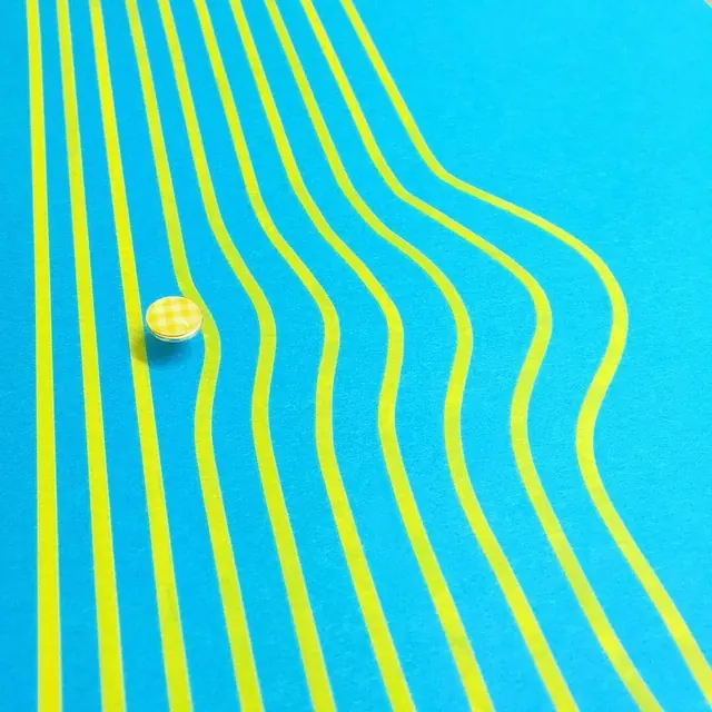 Striped pattern with glass sphere detail, abstract, geometric, vibrant