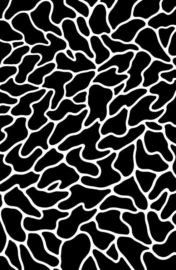 White organic cellular pattern on black, abstract, organic, dark