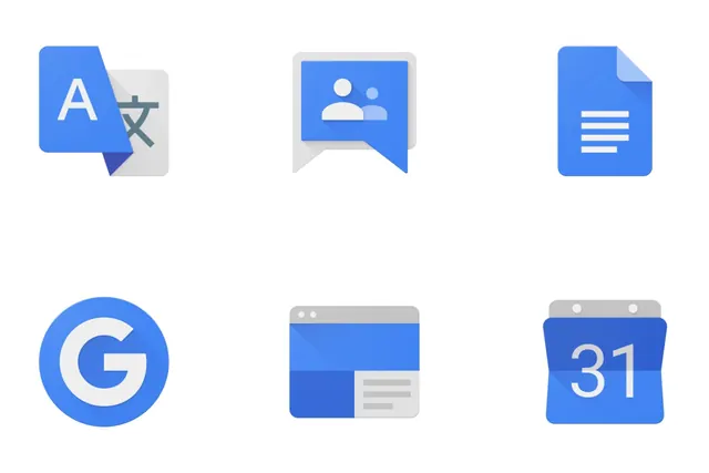 App Icon Grid, flat, minimal, high-contrast