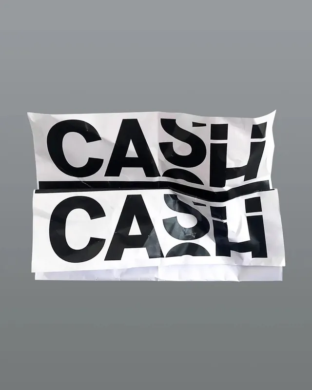 Torn paper cash cash collage, abstract, geometric, monochrome