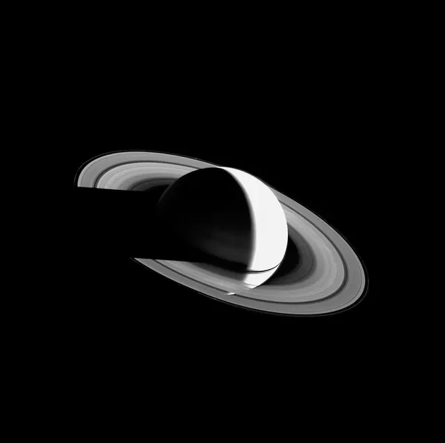 Planet Saturn abstract 3D render, 3d-render, minimalist, dark