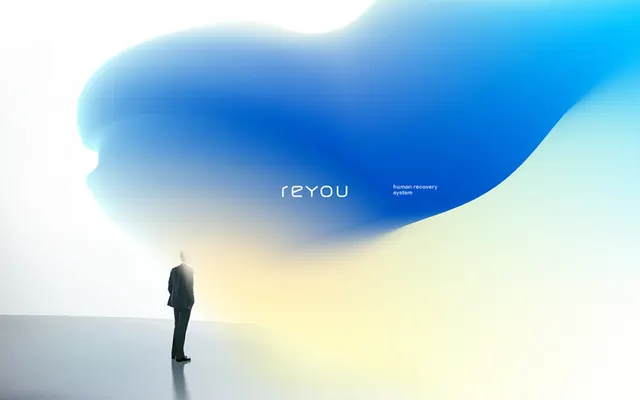 Solitary figure with sweeping gradient form, minimal, abstract, cool