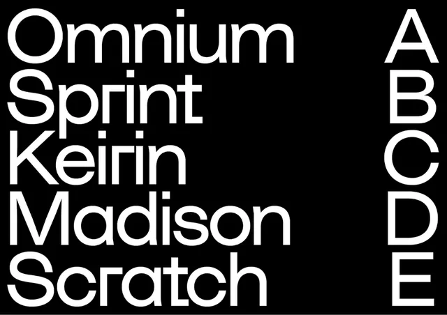 Minimal monochrome type specimen with vertical indexing, minimal, monochrome, dark