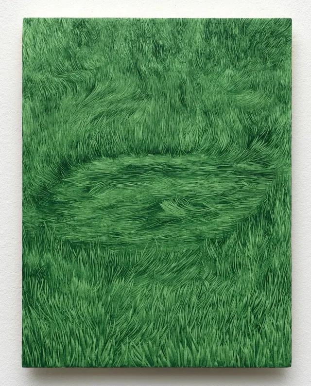 Painted grass texture landscape, organic, illustrated, earthy