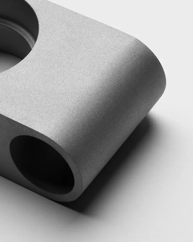 Cylindrical 3D object monochrome study, 3d-render, minimalist, dark