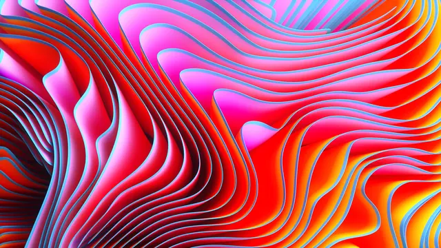 Neon gradient abstract wavy lines, gradient-heavy, neon, vibrant