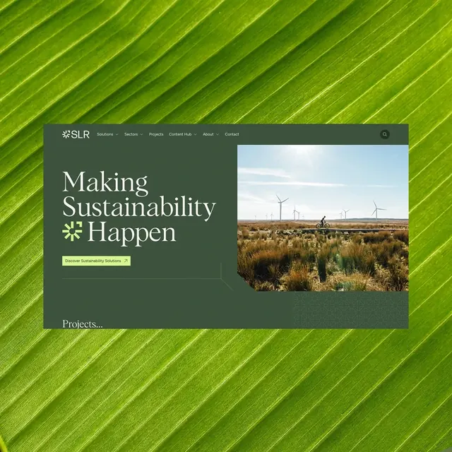 Diagonal stripe sustainability hero, minimal, corporate-clean, light