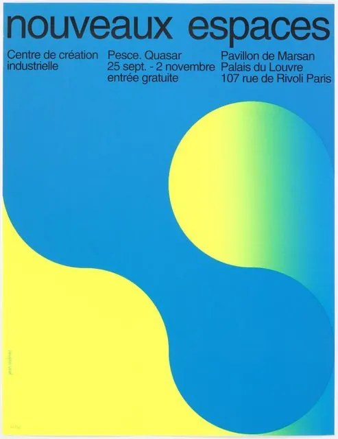 Nouveaux espaces organic-curve poster, abstract, gradient-heavy, vibrant