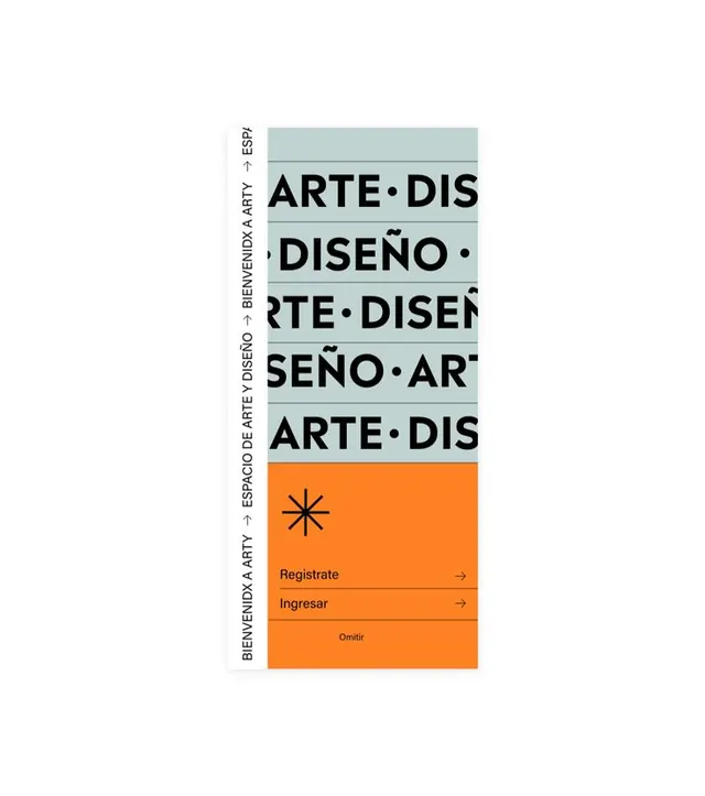 Arte Diseño vertical type layout, minimal, light