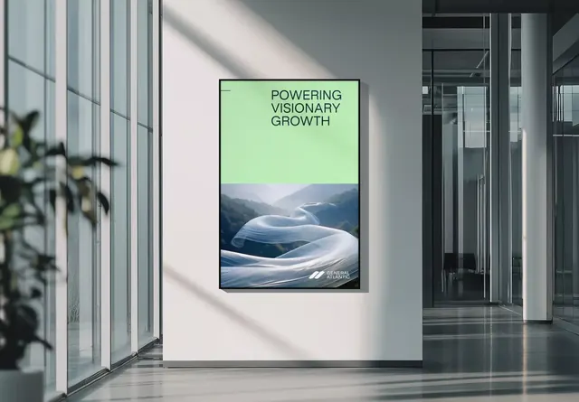 General Atlantic visionary-growth office mockup, minimal, corporate-clean, light