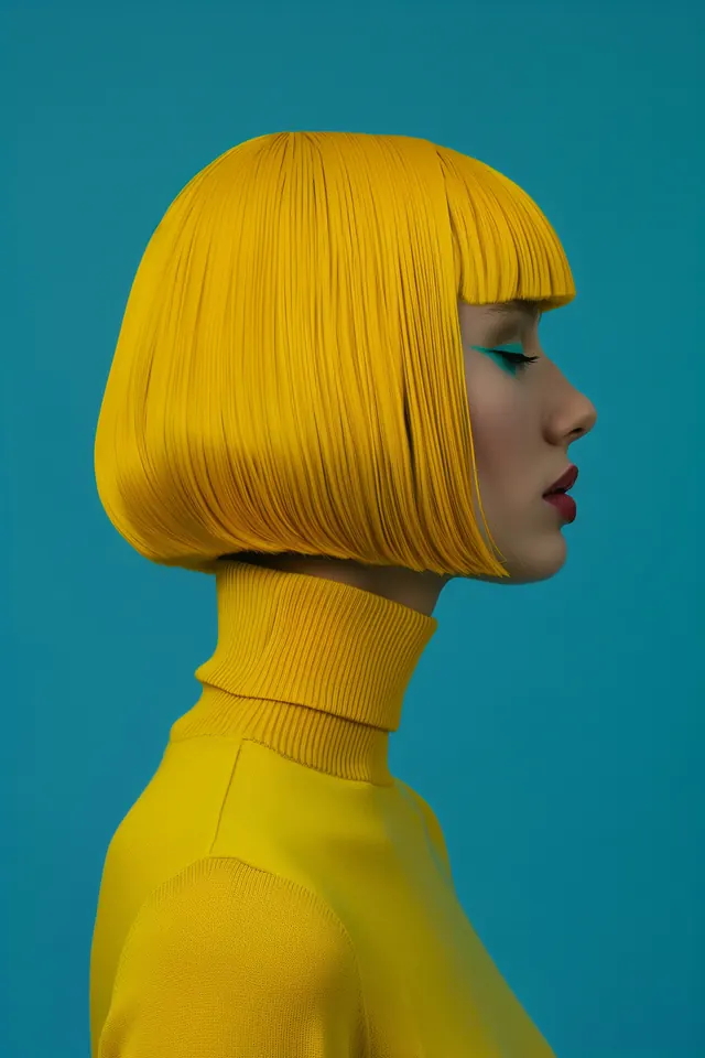 Rendered portrait with teal and gold lighting, 3d-render, illustrated, vibrant