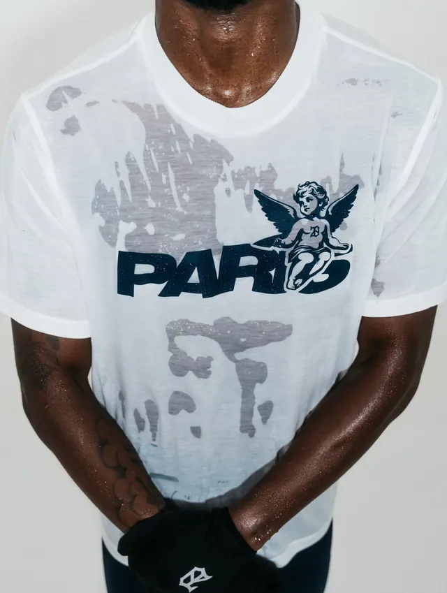 Retro streetwear graphic with cherub, retro, playful, light