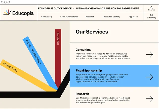 Diagonal service ribbon diagram, minimal, corporate-clean, light
