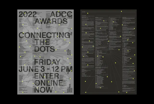 2022 ABCG Awards Poster, swiss, technical, high-contrast
