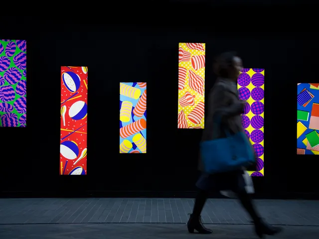 Abstract Pattern Light Installation, maximalist, geometric, vibrant