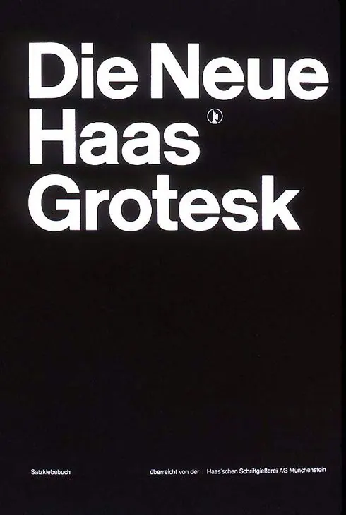 Die Neue Haas Grotesk Type Specimen