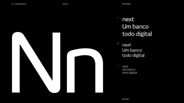 Next Logo and Typography Specimen, minimal, swiss, monochrome