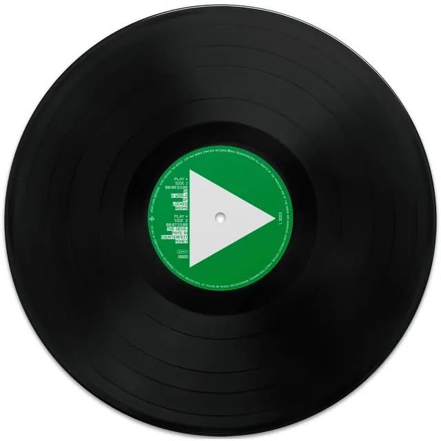 Vinyl Record Playback Interface, minimal, flat, dark