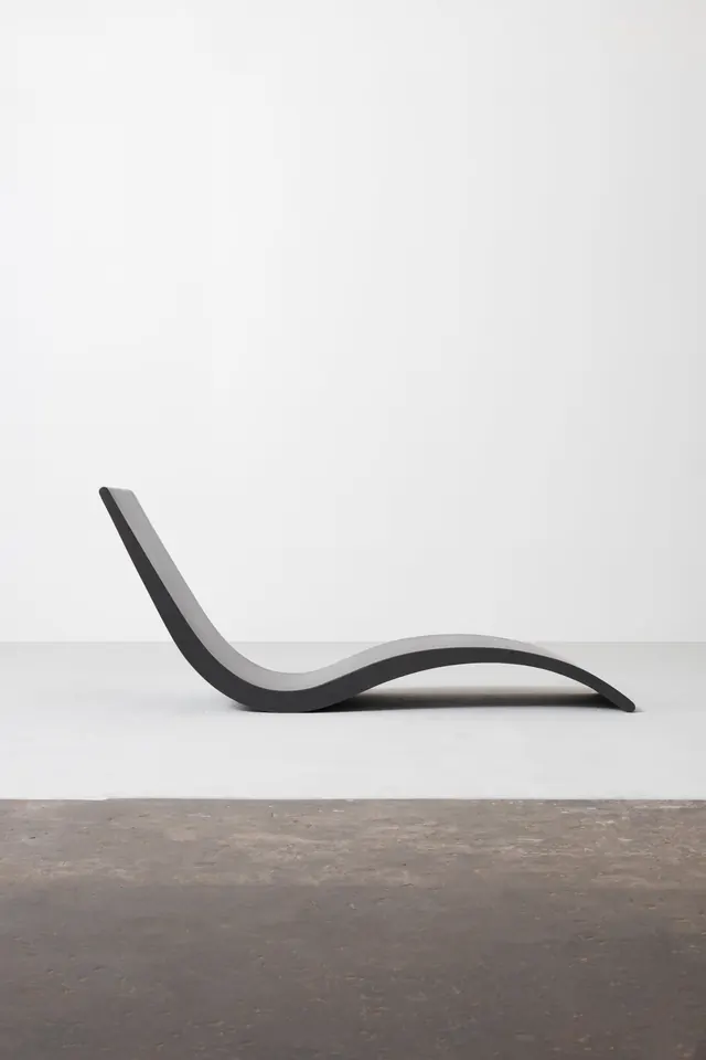 Minimalist Curved Chair, minimal, organic, monochrome