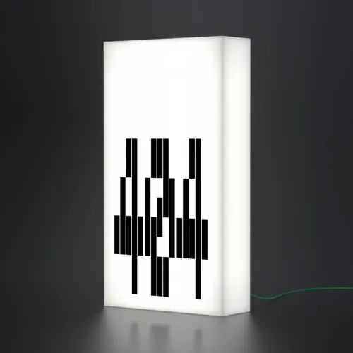 Abstract Geometric Light Box, minimal, geometric, monochrome