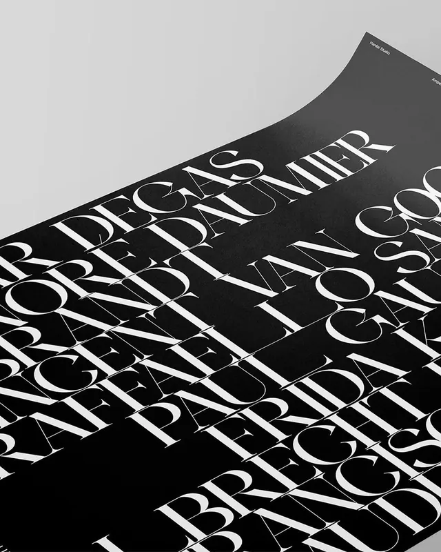 Typography Pattern Graphic, brutalist, maximalist, monochrome