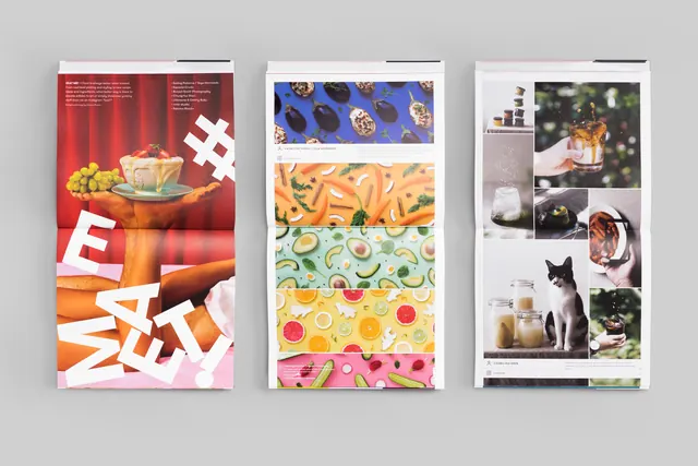 Collage Style Editorial Layouts, maximalist, organic, vibrant