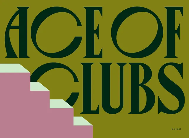 Ace of Clubs Typography Design