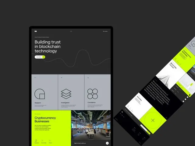 Lime-green and dark-gray identity mockup, minimal, corporate-clean, dark