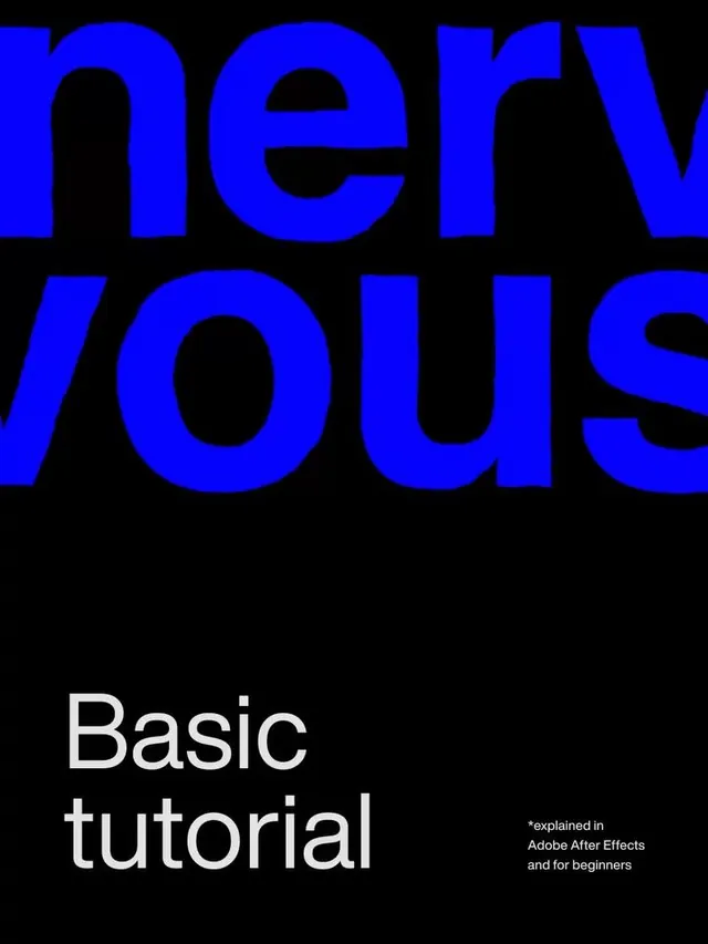 Electric-blue bold headline tutorial poster, minimal, geometric, dark