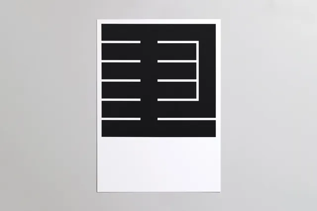 Abstract Geometric Graphic, minimal, swiss, monochrome
