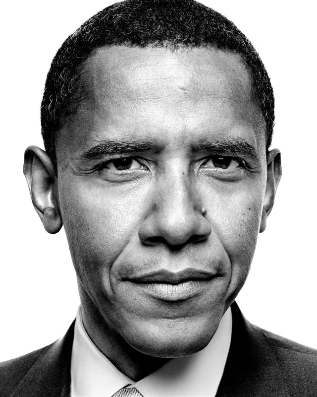Portrait of Barack Obama, monochrome, photographic, monochrome