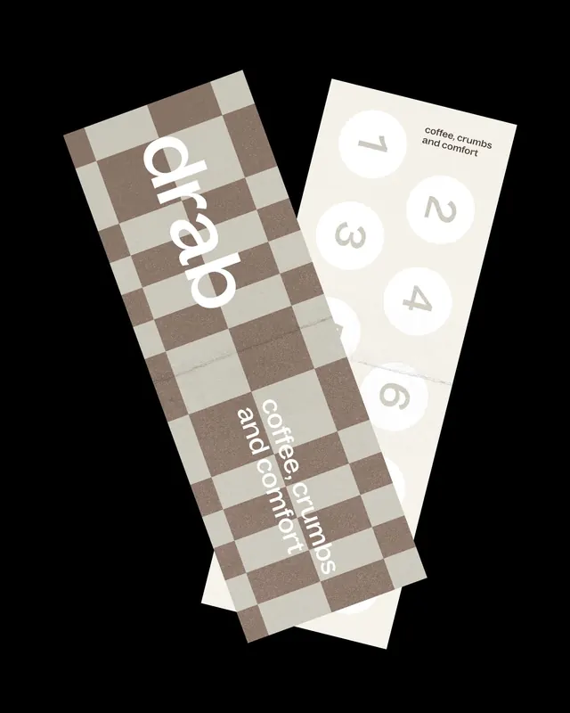 Coffee shop menu cards checkerboard design, minimal, geometric, monochrome