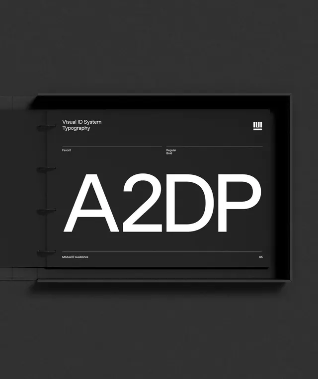 A2DP Typography System, minimal, swiss, dark