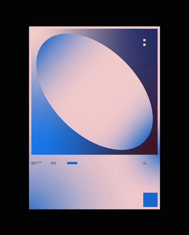 Gradient Oval Abstract Graphic, minimal, geometric, vibrant