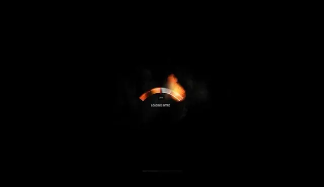 Abstract Orange Graphic on Black