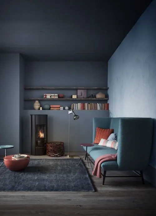 Modern Minimalist Interior, minimal, dark-mode, dark